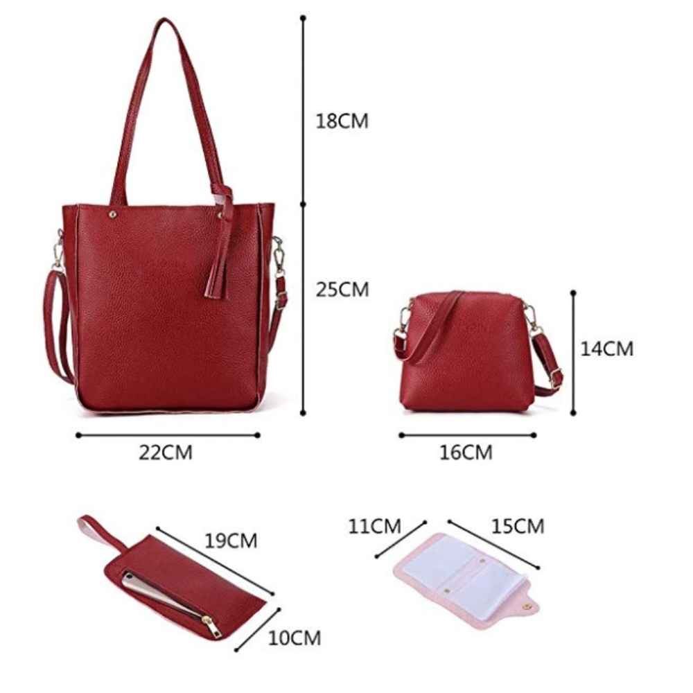 1 LEFT!! Wine Pebbled Leather Total Travel Set - Picture 8 of 8